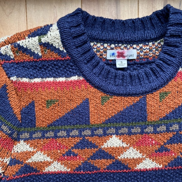 Signature Cotton Slub Sweater, Pattern NWOT‎ - Picture 2 of 7